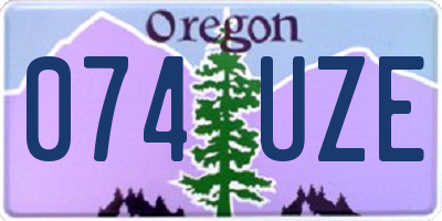 OR license plate 074UZE