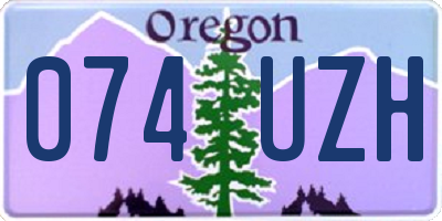 OR license plate 074UZH