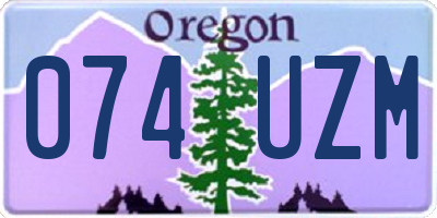 OR license plate 074UZM
