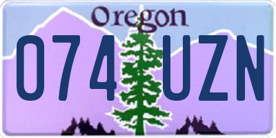 OR license plate 074UZN