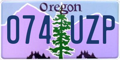 OR license plate 074UZP