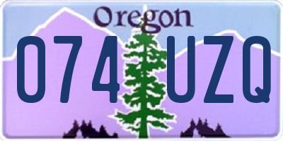 OR license plate 074UZQ