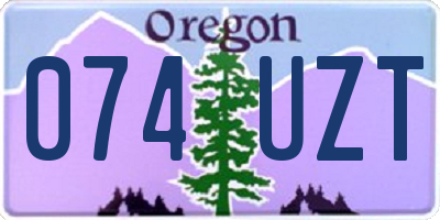 OR license plate 074UZT