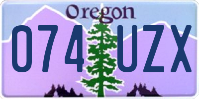 OR license plate 074UZX