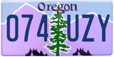 OR license plate 074UZY