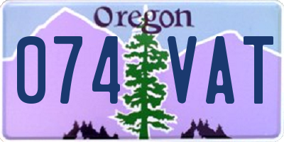 OR license plate 074VAT