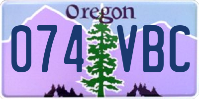 OR license plate 074VBC