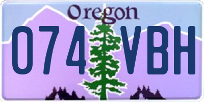 OR license plate 074VBH