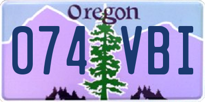 OR license plate 074VBI