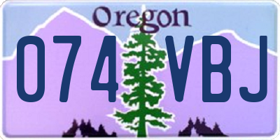 OR license plate 074VBJ