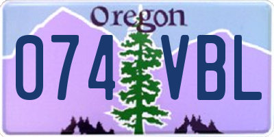 OR license plate 074VBL