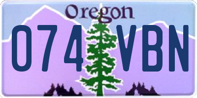OR license plate 074VBN
