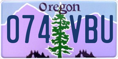 OR license plate 074VBU