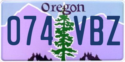 OR license plate 074VBZ