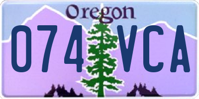 OR license plate 074VCA