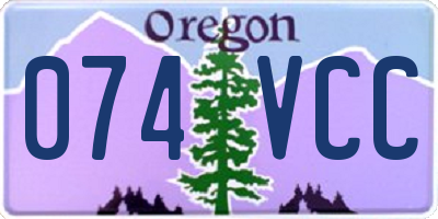 OR license plate 074VCC