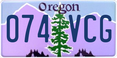 OR license plate 074VCG