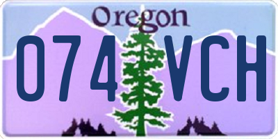 OR license plate 074VCH