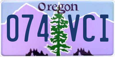 OR license plate 074VCI