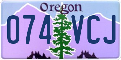 OR license plate 074VCJ