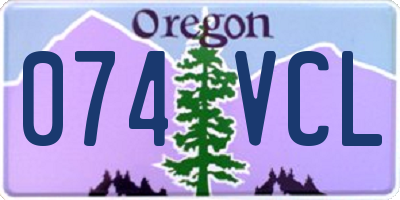 OR license plate 074VCL