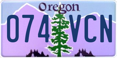 OR license plate 074VCN