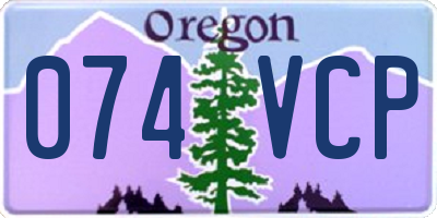 OR license plate 074VCP