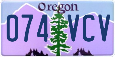 OR license plate 074VCV