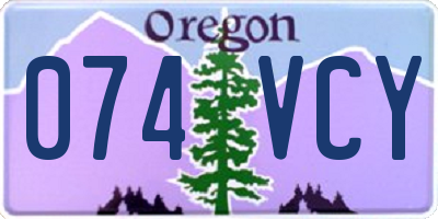 OR license plate 074VCY