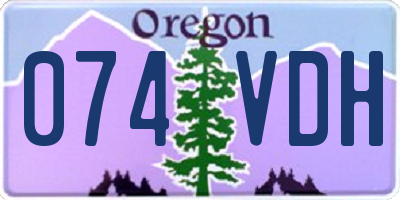 OR license plate 074VDH