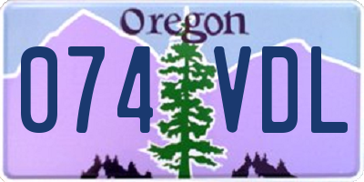 OR license plate 074VDL