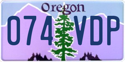 OR license plate 074VDP