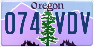 OR license plate 074VDV