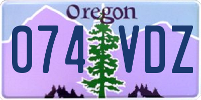 OR license plate 074VDZ