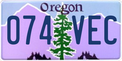 OR license plate 074VEC