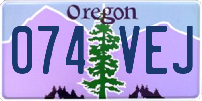 OR license plate 074VEJ