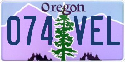 OR license plate 074VEL