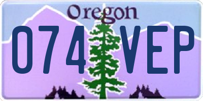 OR license plate 074VEP