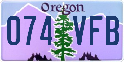 OR license plate 074VFB