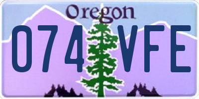 OR license plate 074VFE