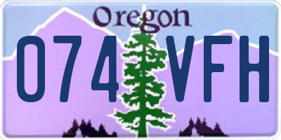 OR license plate 074VFH
