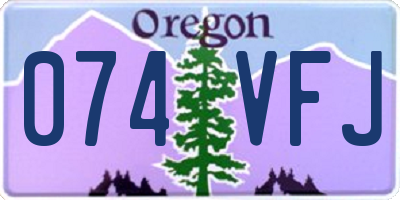 OR license plate 074VFJ