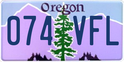 OR license plate 074VFL
