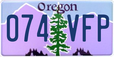 OR license plate 074VFP