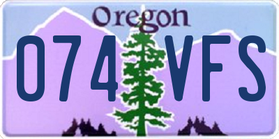OR license plate 074VFS