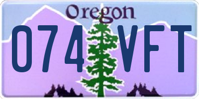 OR license plate 074VFT