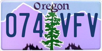 OR license plate 074VFV
