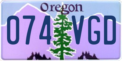 OR license plate 074VGD