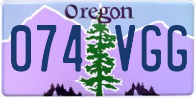 OR license plate 074VGG