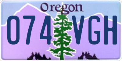 OR license plate 074VGH